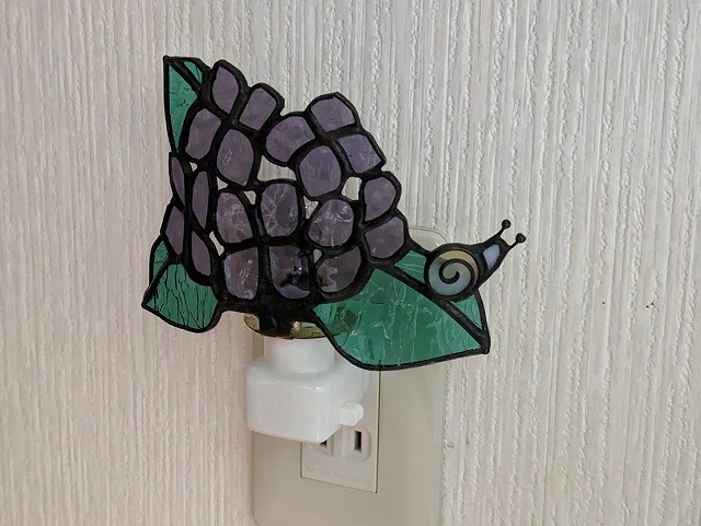 紫陽花のお休みランプを立体的に作る